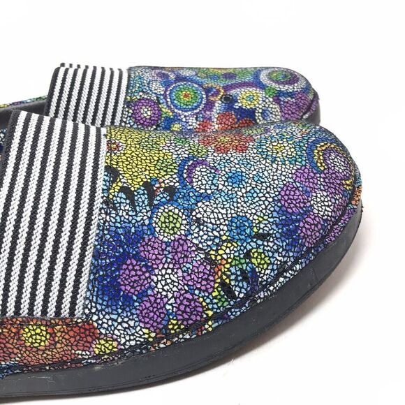 Alegria Glee Hippie Chic Clogs Womens Size 36 6-6.5 Floral Flower Slip On Career - Picture 3 of 12